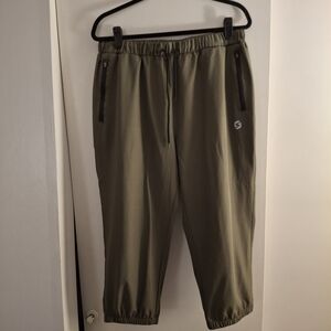 Spo Wind Women's Cropped Olive Green Jogger Pants